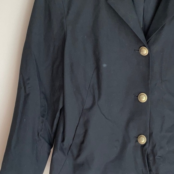 Talbots Stretch Blazer Black with Gold Buttons 6 - Picture 2 of 6